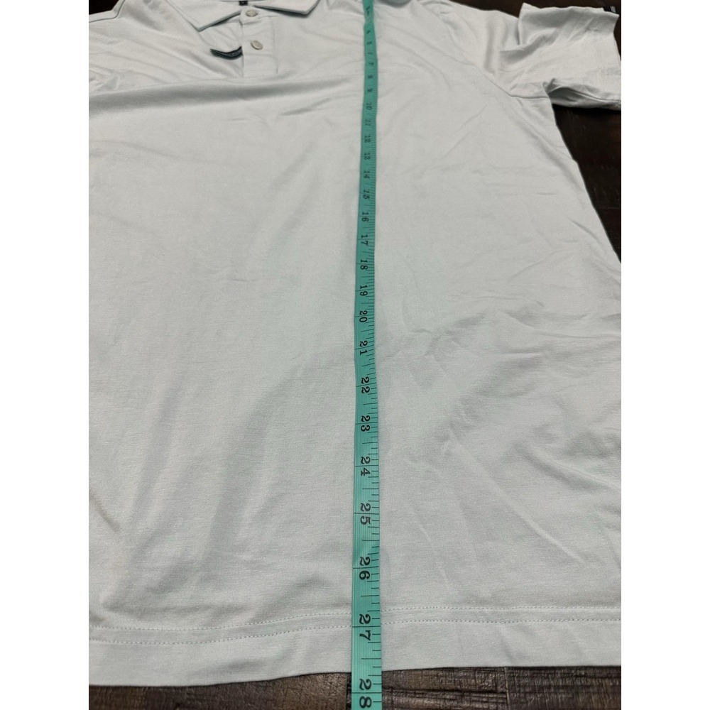 Live Forever Golf Polo Shirt Mens Large Blue Solid Performance Stretch Jersey - Picture 4 of 10